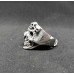 Ring Totenkopf mit kleinen Schädeln, versch. Größen, antik silberf.